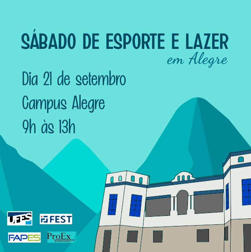 Cartaz do evento Sábado de Esporte e Lazer na Ufes