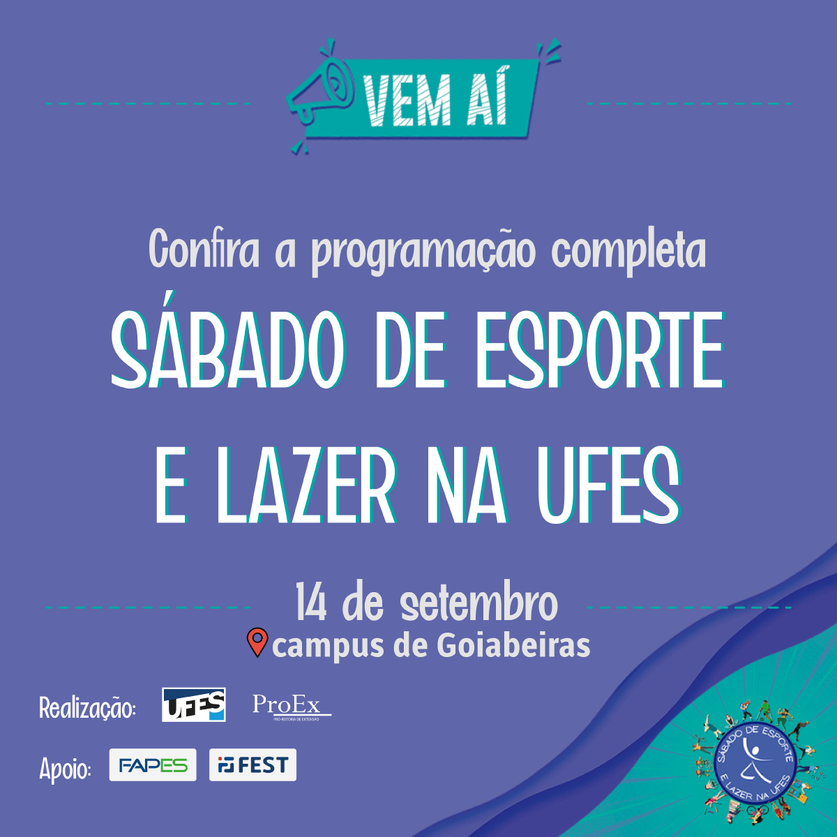 Cartaz de divulgação com informações sobre o evento