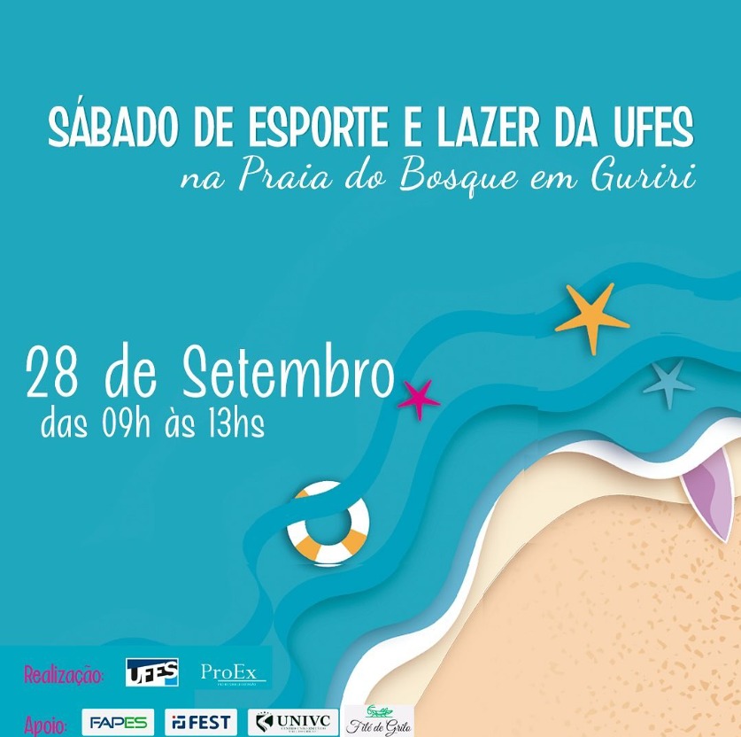 Cartaz do evento Sábado de Esporte e Lazer na Ufes