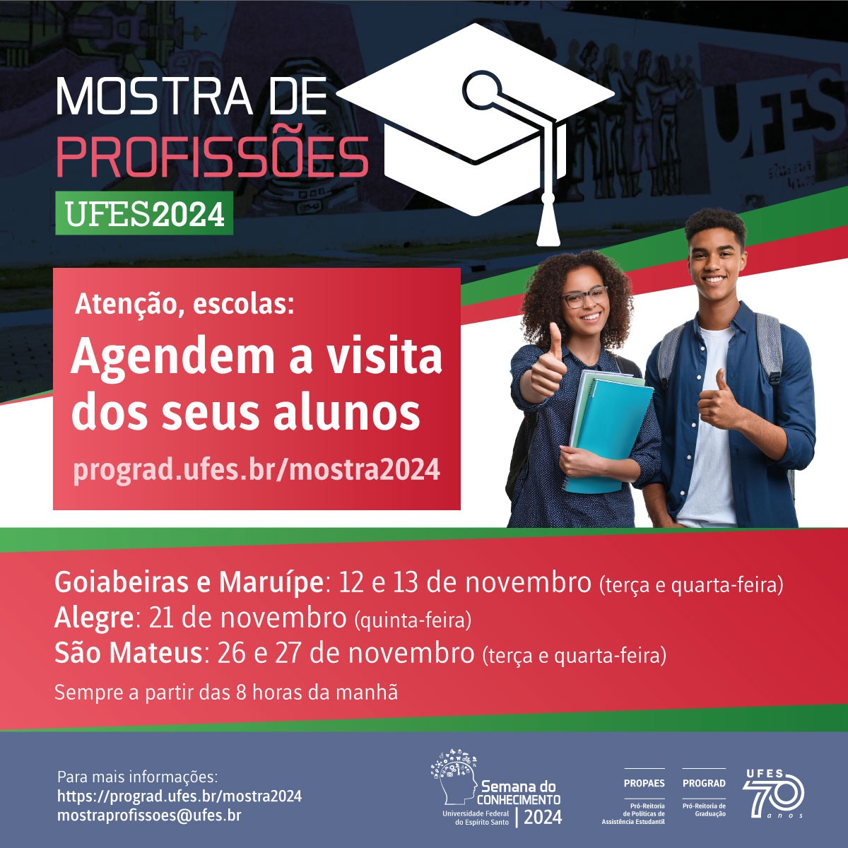 Cartaz de divulgação da Mostra de Profissões