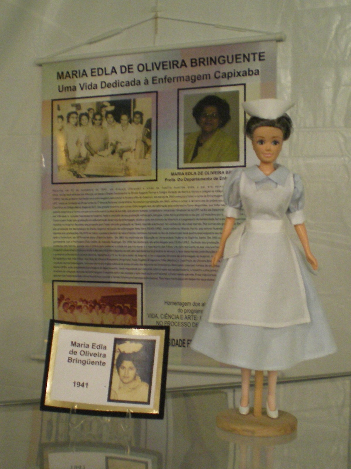 Foto da boneca em homenagem a Maria Edla Bringuente