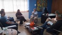 Foto da reunião no gabinete do reitor