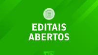cartaz onde está escrito "editais abertos"
