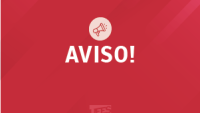 Cartaz escrito "aviso"