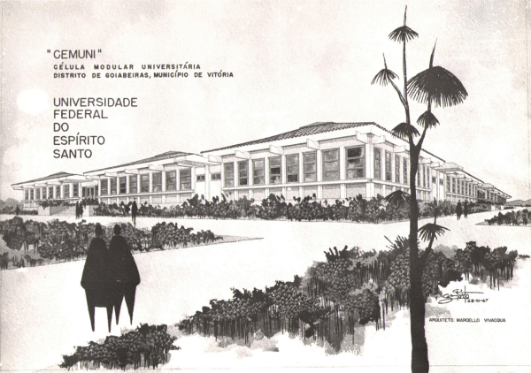 As Cemunis (Células Modulares Universitárias) foram idealizadas no primeiro projeto da Ufes como edifício básico, e que se transformaria no Centro de Artes – década de 1960
