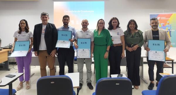 Foto da formatura das startups