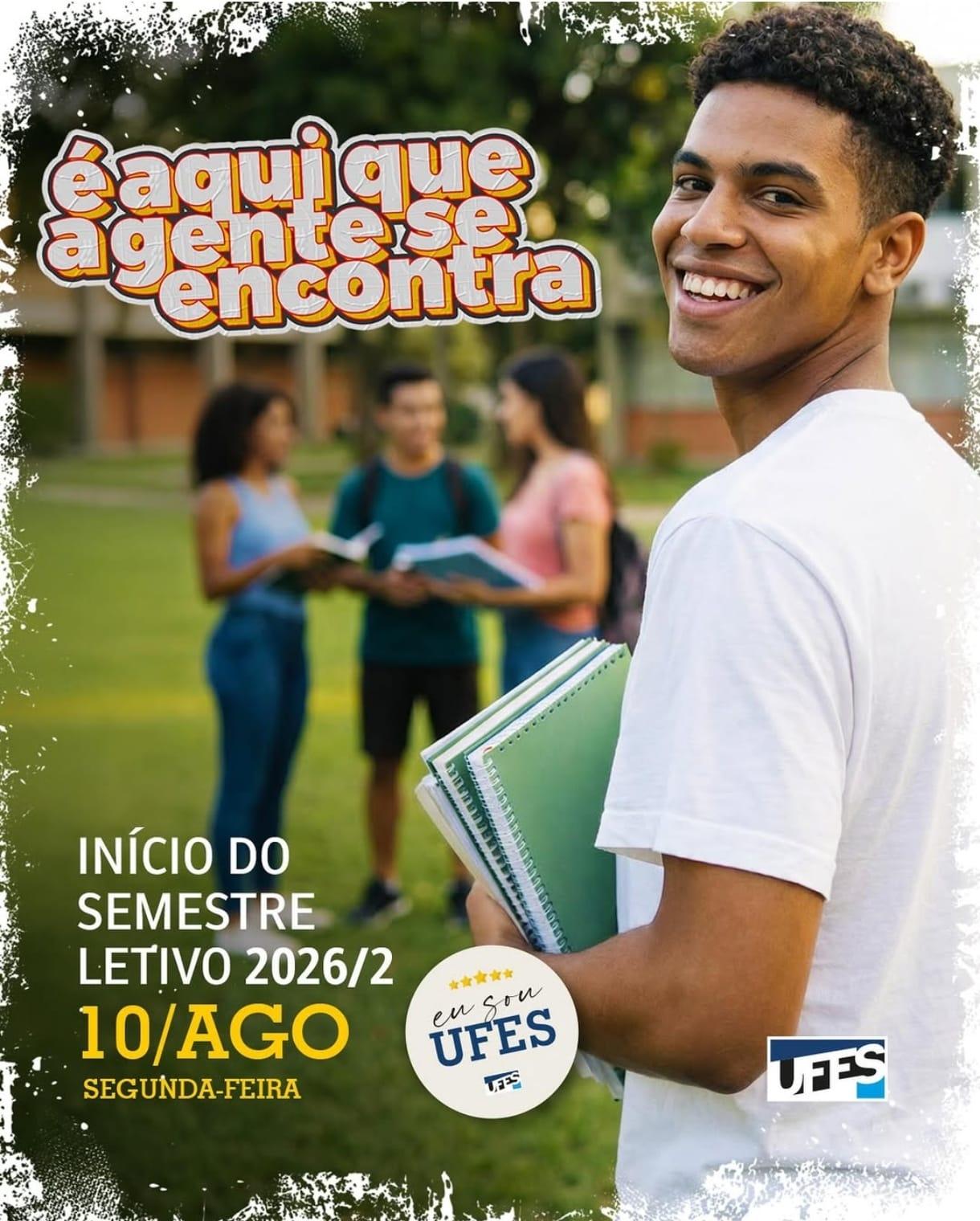 Cartaz de divulgação da acolhida dos ingressantes na Ufes