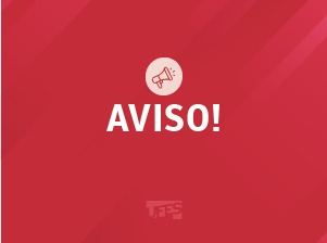 Cartaz com a inscrição "aviso!"