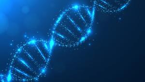 Imagem de uma cadeia de DNA