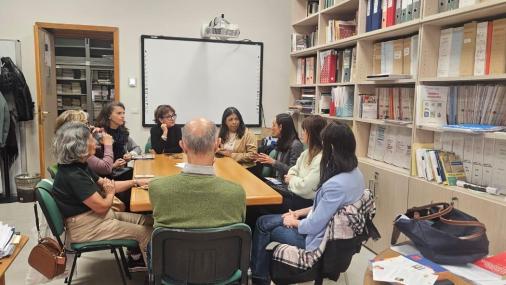 Foto do grupo em reunião na Universidade de Sassari