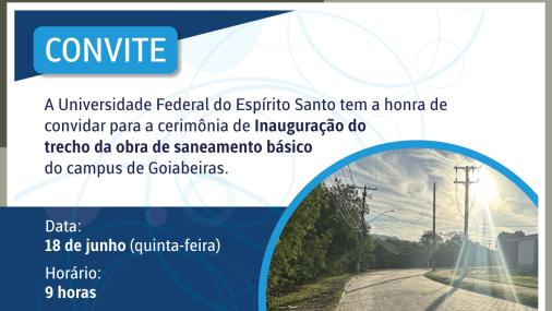 Imagem do convite para a inauguração