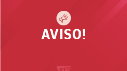 Cartaz escrito "aviso"